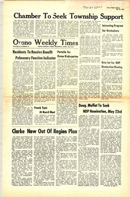 Orono Weekly Times, 16 Apr 1970