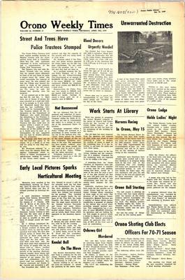 Orono Weekly Times, 30 Apr 1970