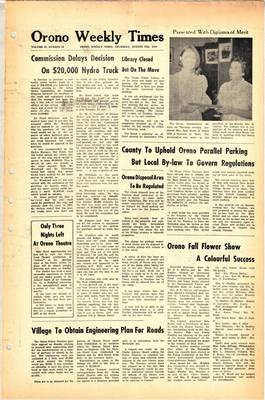 Orono Weekly Times, 27 Aug 1970