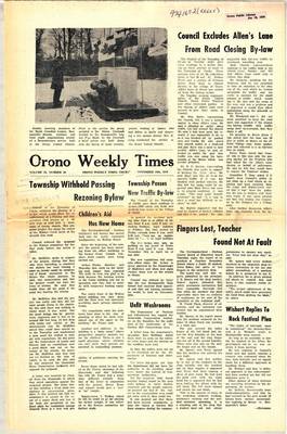 Orono Weekly Times, 19 Nov 1970