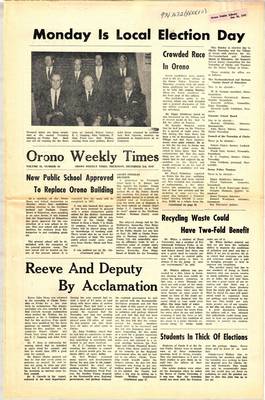 Orono Weekly Times, 3 Dec 1970