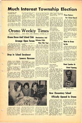 Orono Weekly Times, 8 Nov 1972