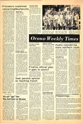 Orono Weekly Times, 29 Aug 1973