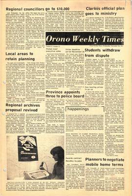 Orono Weekly Times, 7 Nov 1973