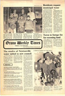 Orono Weekly Times, 20 Nov 1985