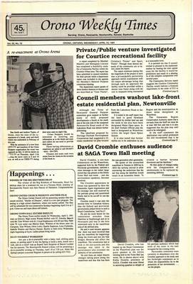 Orono Weekly Times, 10 Apr 1991