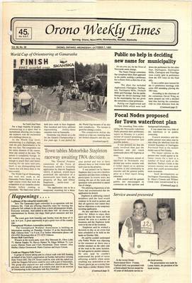 Orono Weekly Times, 7 Oct 1992