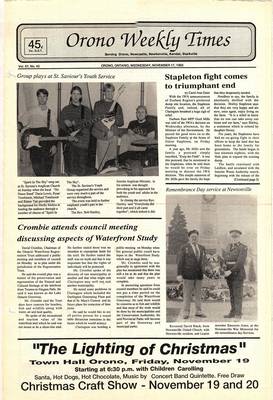 Orono Weekly Times, 17 Nov 1993