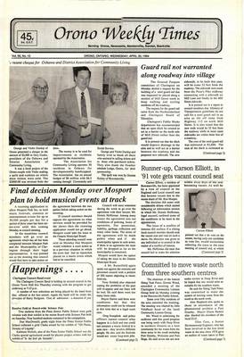 Orono Weekly Times, 20 Apr 1994