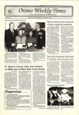 Orono Weekly Times, 14 Dec 1994