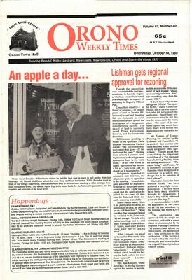 Orono Weekly Times, 14 Oct 1998