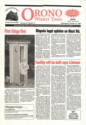 Orono Weekly Times, 21 Oct 1998