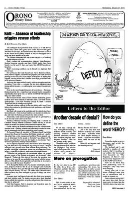 Orono Weekly Times, 27 Jan 2010