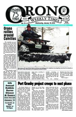 Orono Weekly Times, 18 Jan 2012