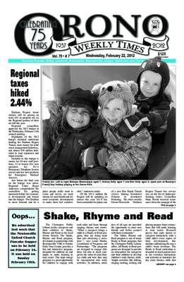 Orono Weekly Times, 22 Feb 2012