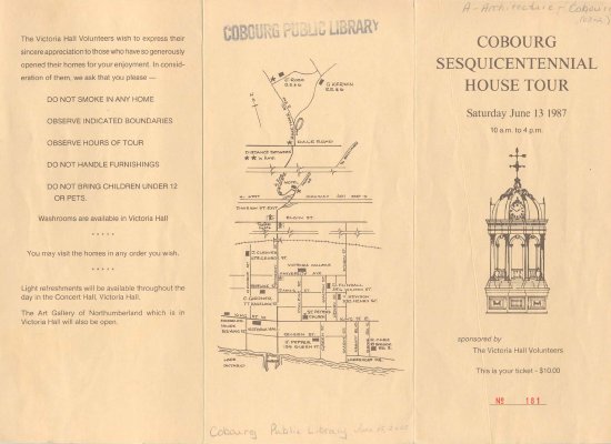 “Cobourg Sesquicentennial House Tour”