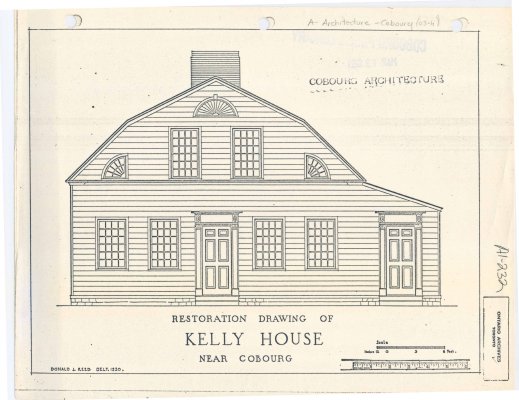 Scaled restoration drawing of Kelly House