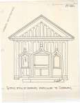 Drawing of Gothic style of doorway