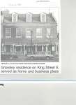 Article regarding Graveley residence at 35 King St. E.
