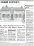 Article regarding Dr. Jam's (James Gilchrist) house at 297 Division St.
