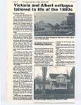 Article regarding the Victoria and Albert cottages on Church St.