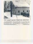 Article regarding old coach house on Walton Street