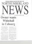 Article entitled “Owner wants Whitehall in Cobourg"