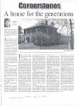 Article entitled “A house for the generations"