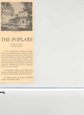 Flyer about the home “The Poplars&quot;