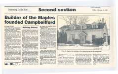 Builder of the Maples founded Campbellford