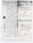 Deed of land document dated October 17th, 1872 between Hugh Barlow Hales, Robert Hews, Lucy Hews and Naomi Pomeroy to John Thomson