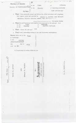 Agreement for Sale of Land between Colin C. Arthur and Edward W. Bickle.