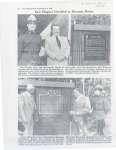 Article on the unveiling of a plaque at Barnum House in 1984.