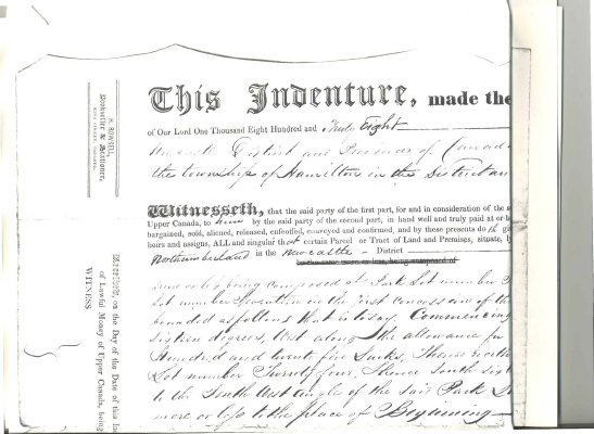 Indenture of Bargain of Sale between George Strange Boulton and John White