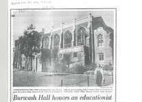 Burwash Hall honors an educationist