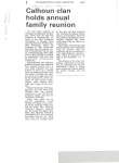 Article titled “Calhoun clan holds annual family reunion"