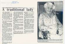 Article entitled “A traditional lady"