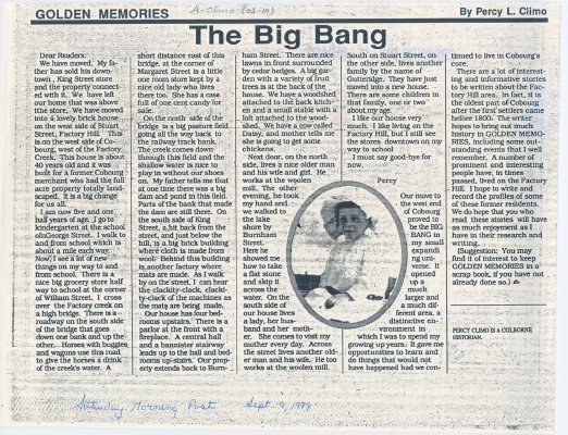 Article entitled “The big bang&quot;