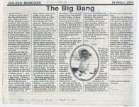 Article entitled “The big bang"