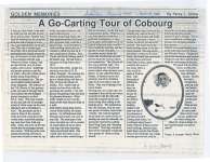 Article entitled “A go-carting tour of Cobourg"