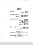Election promotion regarding the 1956 municipal elections for Grantham Township where Percy Climo ran for councilor.