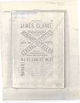 Photocopy of a page of advertising for James Clarke Merchant Tailor and General Outfitter