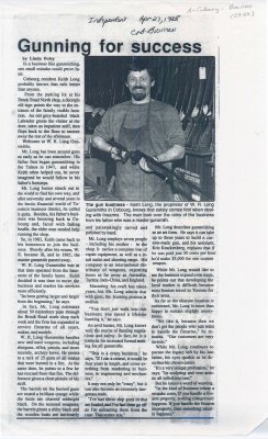 Article entitled “Gunning for success&quot;