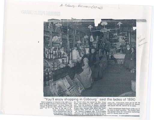 Photo of Hugh Crozier's store in the 1890's