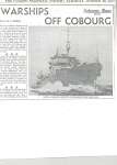 Article entitled “Warships off Cobourg"