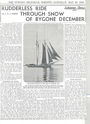 Article entitled “Rudderless ride through snow of bygone December&quot;