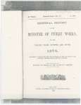 General Report of the Minister of Public Works for the Fiscal Year ending 30th June 1875.