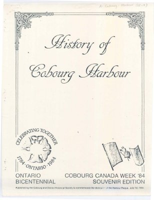 Compilation of papers entitled “History of Cobourg Harbour&quot;