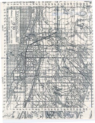 Reproduction of a Topographical map of Cobourg Harbour and shoreline dated 1930