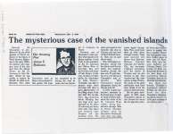 Article entitled “The mysterious case of the vanished islands"